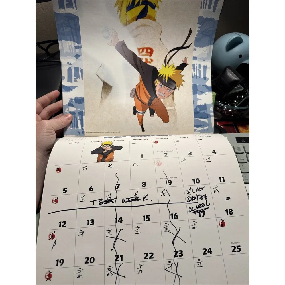 2010 Naruto Shippuden Calendar  Used